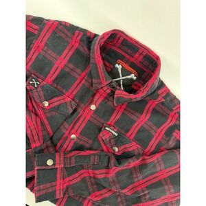 Hot Leathers Red/Black Long Sleeve Flannel (Mens 2XL)